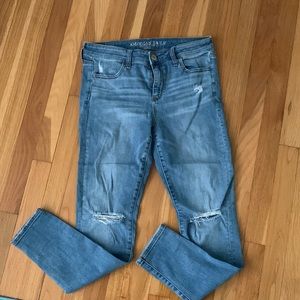 American Eagle ripped skinny jeans - size 10